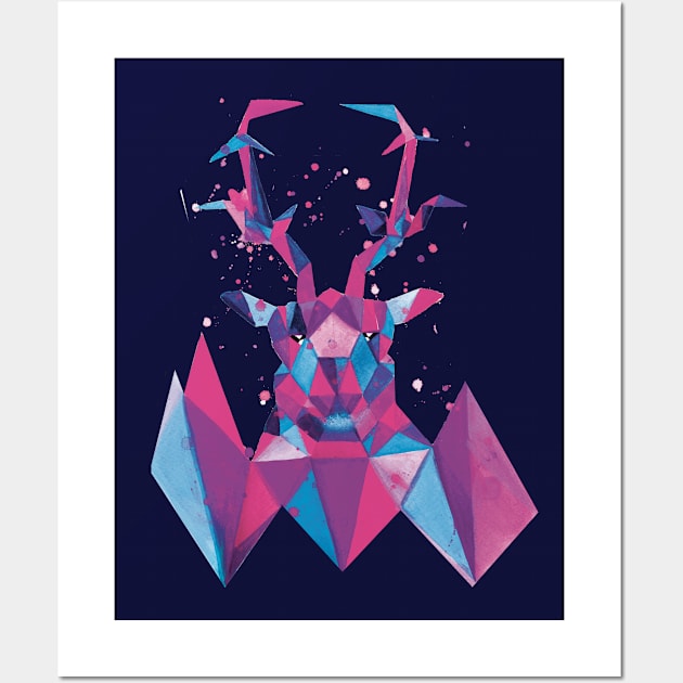 Geometric Stag Wall Art by DStathers